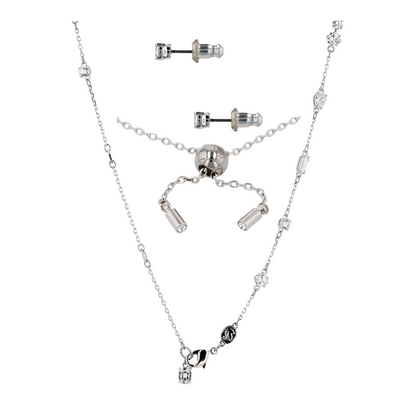 Costume Cubic Zirconia Tennis Necklace Set