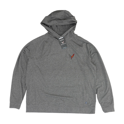 Gray Solid Hoodie Pullover