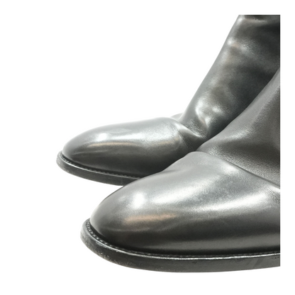 Black Wyatt Chelsea Boots in Smooth Leather