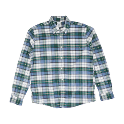Blue Plaid Flannel Button Down