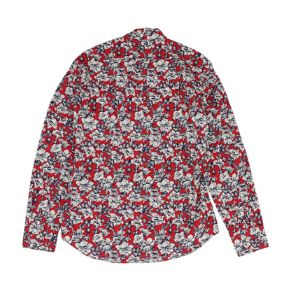 Red Floral Long Sleeve Button Down