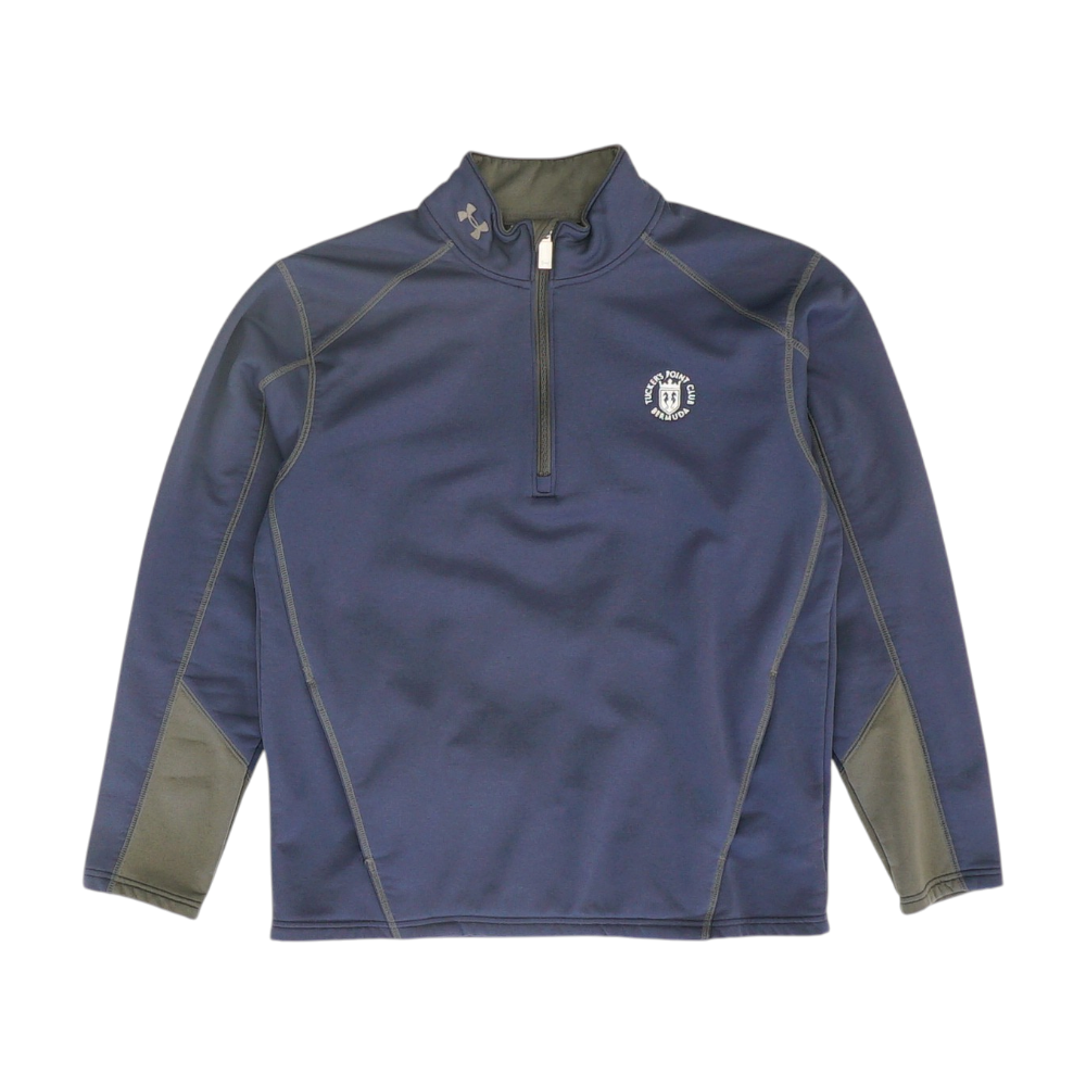 Navy Solid 1/4 Zip Pullover