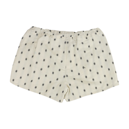 White Print Chino Shorts