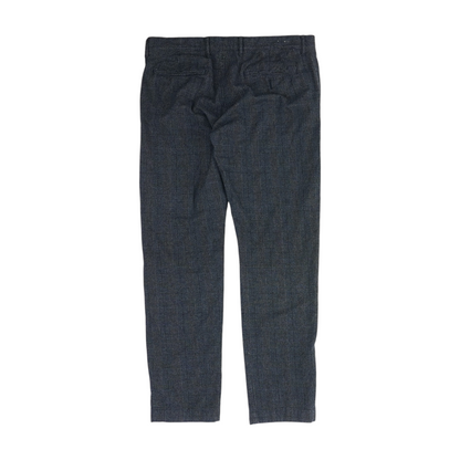 Blue Plaid Regular Pants