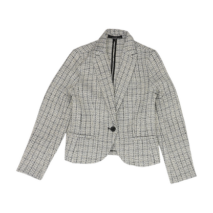 White Print Blazer