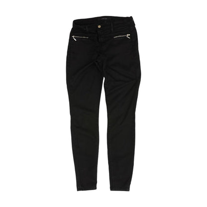 Black Mid Rise Skinny Leg Jeans