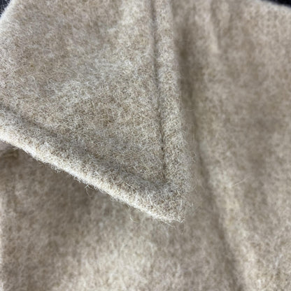 Beige Solid Wool Jacket