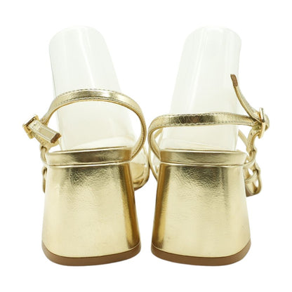Gold Block Heels