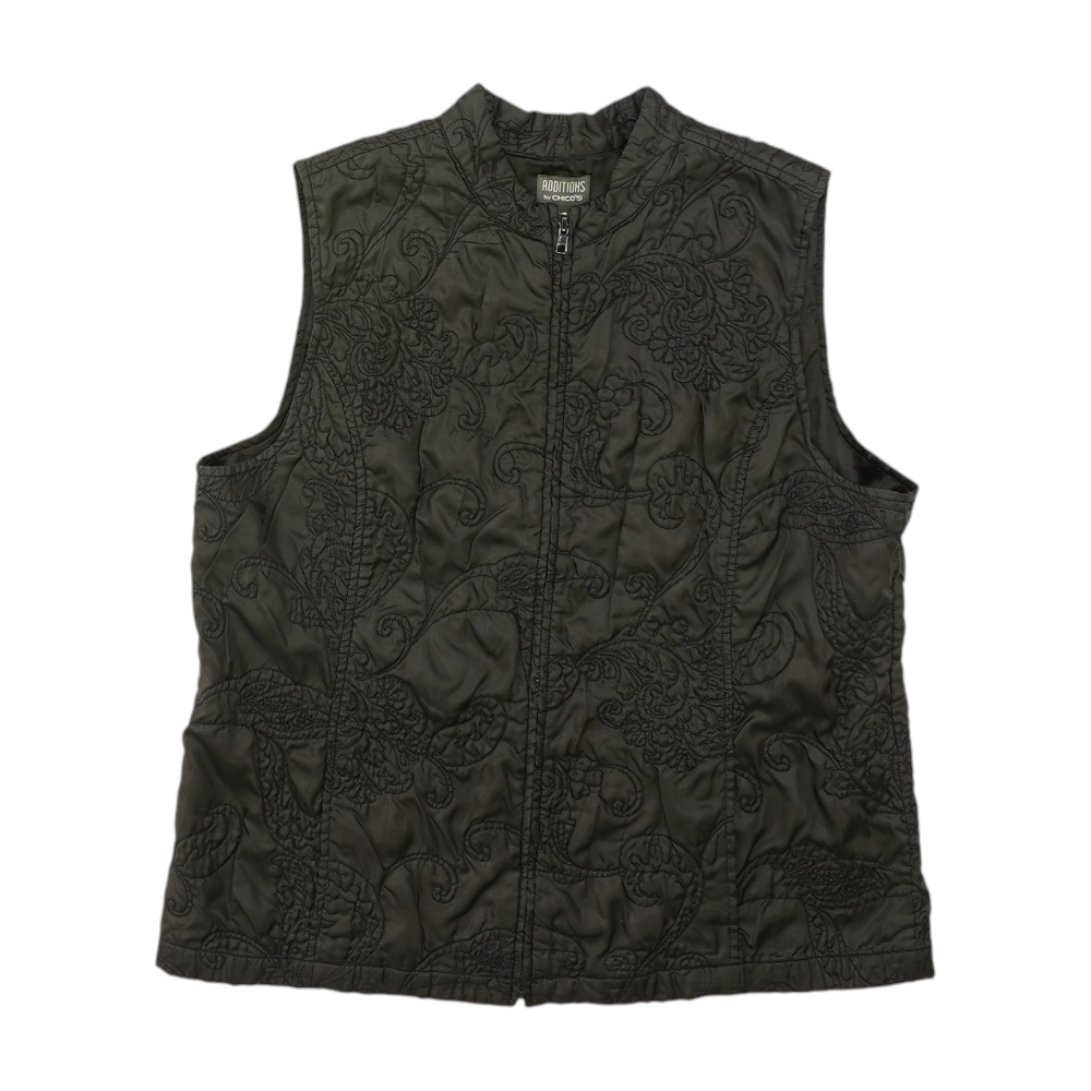 Chico's Black Print Vest – Image 1