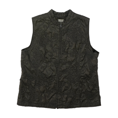 Chico's Black Print Vest – Image 1