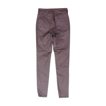 Burgundy Solid Five Pocket Pants