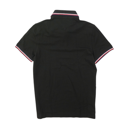 Black Solid Short Sleeve Polo