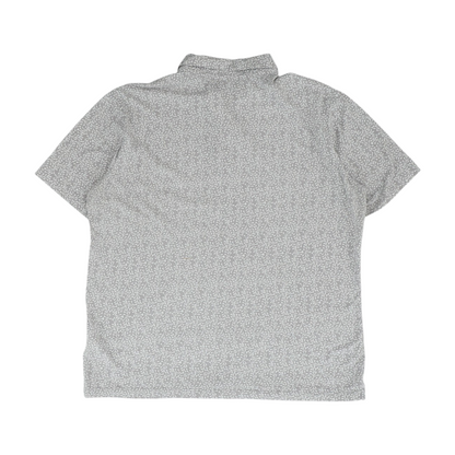 Gray Print Short Sleeve Polo