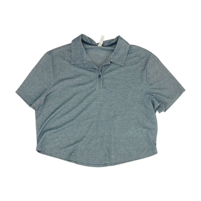 Blue Polo Knit Top