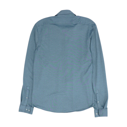 Gray Solid Long Sleeve Button Down