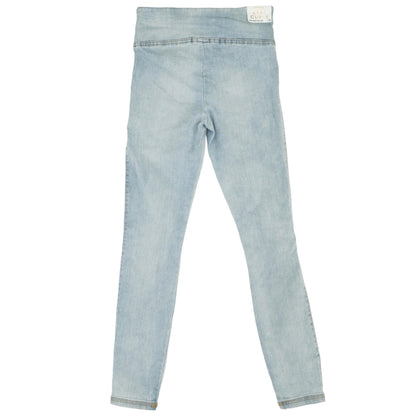 Blue Solid High Rise Skinny Leg Jeans