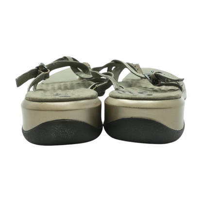 Gray Wedged Sandals