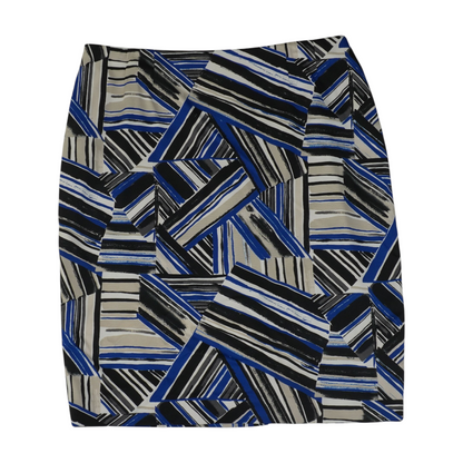 Blue Abstract Mini Skirt