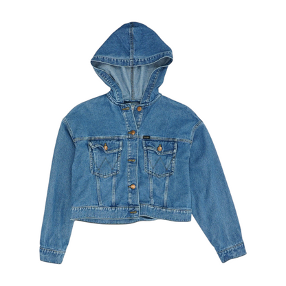 Blue Solid Denim Jacket