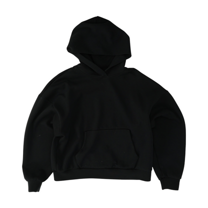 Black Solid Hoodie Pullover