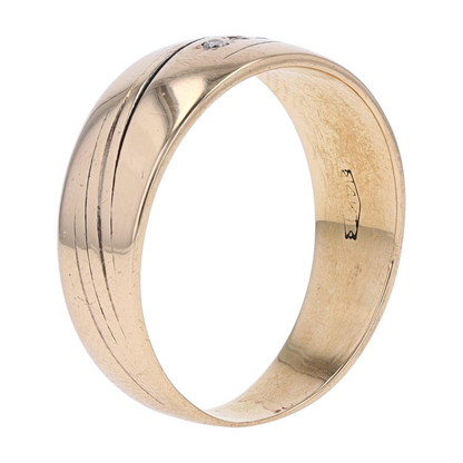 14K Yellow Gold Diamond Band
