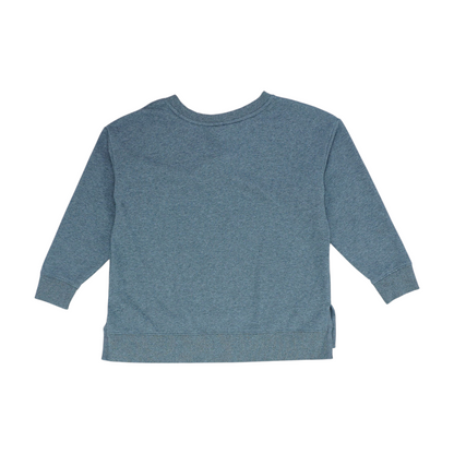 Gray Petite Solid Sweatshirt Pullover