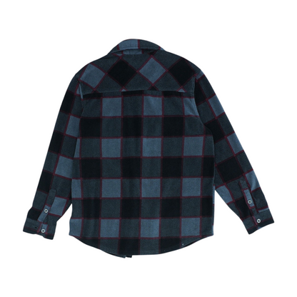 Gray Plaid Flannel Button Down