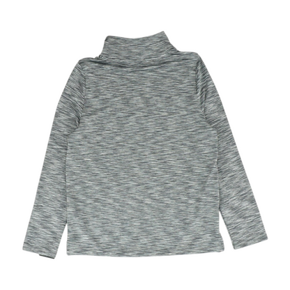 Gray Striped 1/4 Zip Pullover