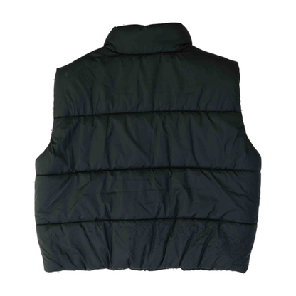 Black Solid Casual Vest