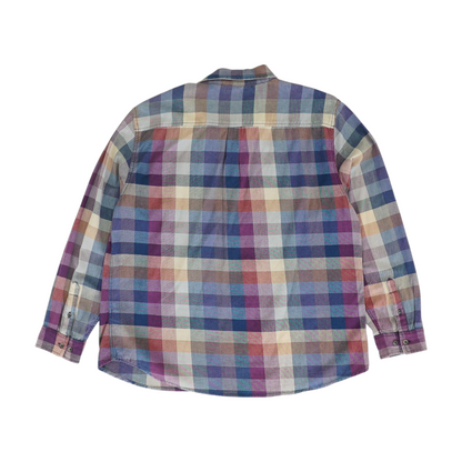 Blue Plaid Long Sleeve Button Down