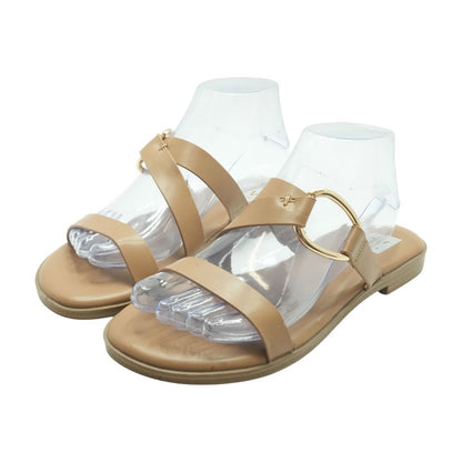 Brown Casual Slide Sandals