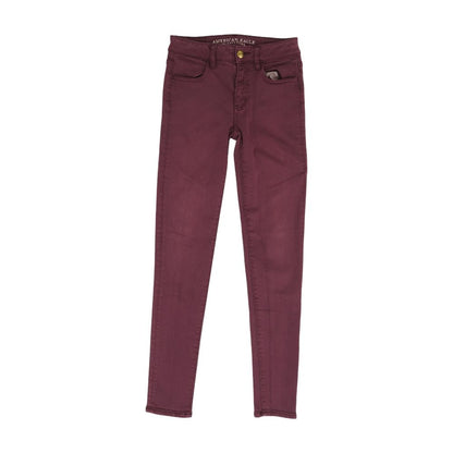 Purple Solid Jeans