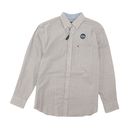 White Check Long Sleeve Button Down