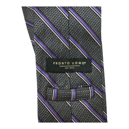 Gray Striped Neck Tie