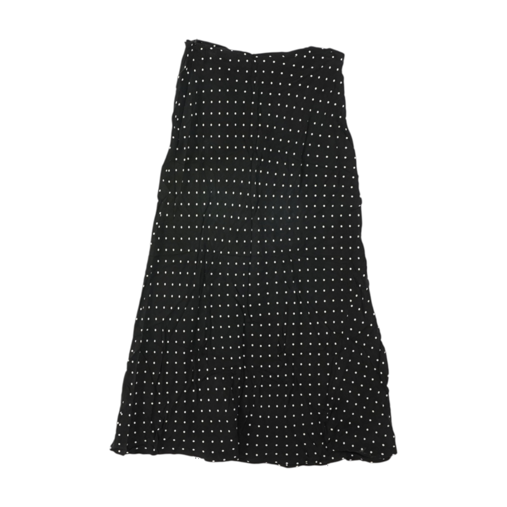 Black Polka Dot Midi Skirt