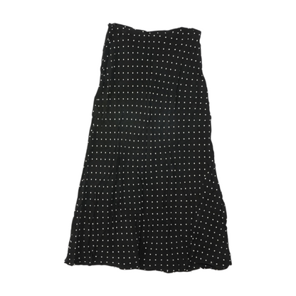 Black Polka Dot Midi Skirt