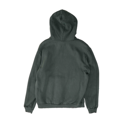 Gray Solid Hoodie Pullover