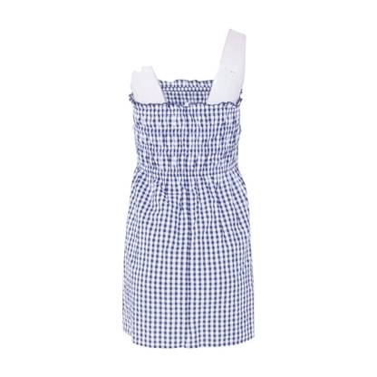 Navy Check Mini Dress