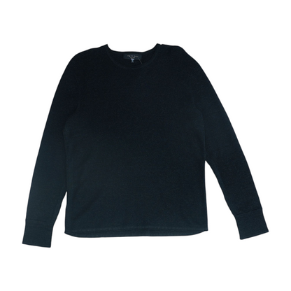 Black Solid Pullover Sweater