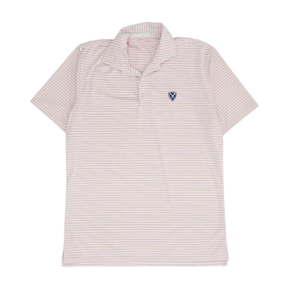 White Striped Short Sleeve Polo