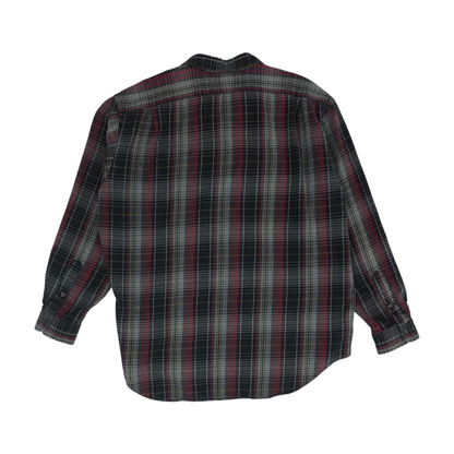 Black Plaid Flannel Button Down