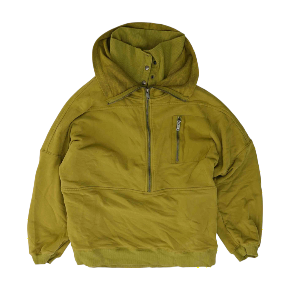 Green Solid 1/4 Zip Pullover