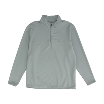 Gray Solid 1/4 Zip Pullover