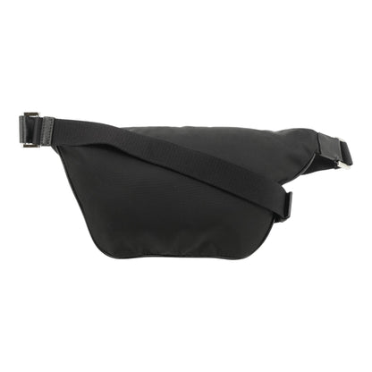 Black Re-Nylon and Saffiano Leather Belt Bag