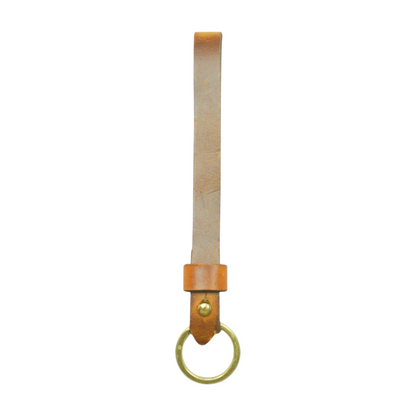 Brown Leather Keychain