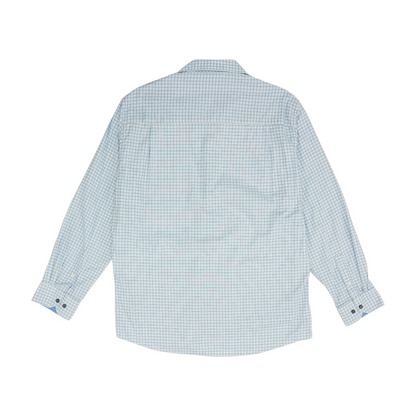 Blue Check Long Sleeve Button Down