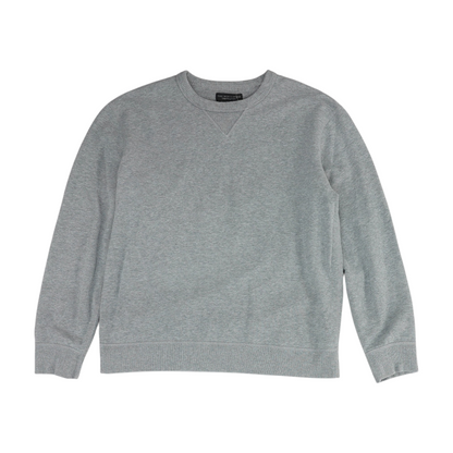Gray Solid Sweatshirt Pullover
