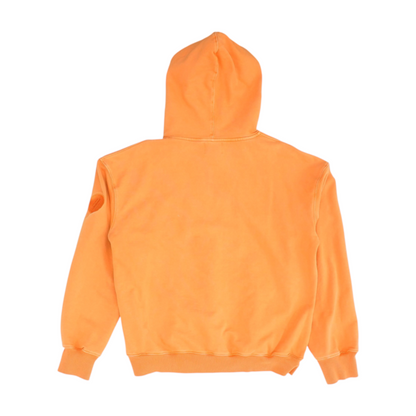 Orange Solid Hoodie Pullover