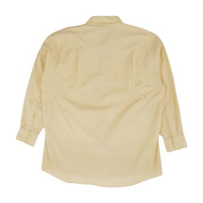 Yellow Solid Long Sleeve Button Down