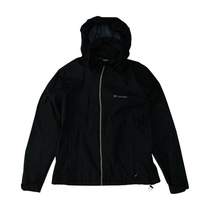 Black Solid Rain Jacket